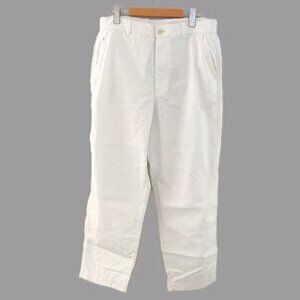 Uniqlo Women's Linen Pants - Size L - Off White - Adjustable Waist